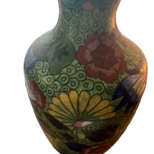 Floral Patterned cloisonné vase
